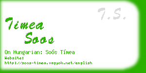 timea soos business card